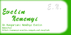 evelin nemenyi business card